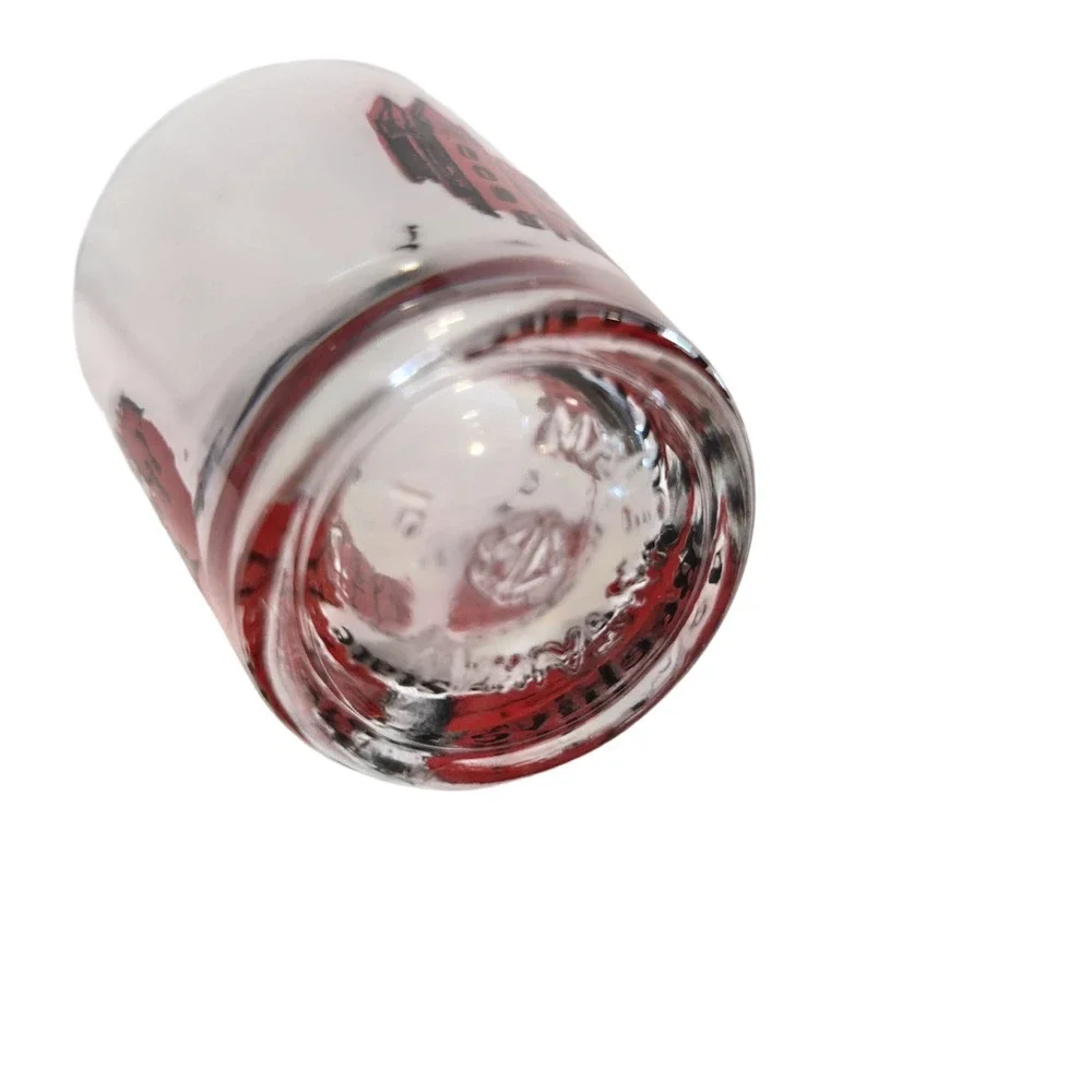 Utah Shot Glass The Beehive State‎ Souvenir Clear Red Taiwan